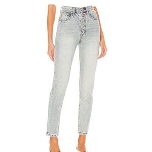 WE WORE WHAT THE DANIELLE HIGH RISE STRAIGHT DENIM 100% COTTON SIZE 26
